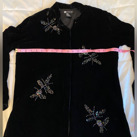 Carole Little silk and rayon jacket, size medium. Beaded. Elegant. Worn once - Picture 12 of 16